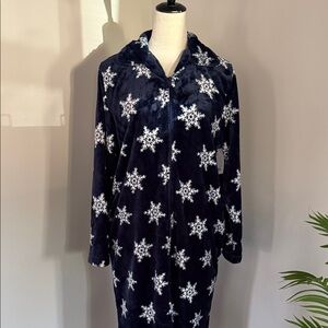 Sonoma Navy Snowflake Robe